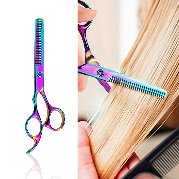 Professional Hair Cutting Scissor Hairdressing Kit Thinning Scissors Barber(Gold Thinning���SXLC-605T))