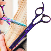 Professional Hair Cutting Scissor Hairdressing Kit Thinning Scissors Barber(Purple Thinning���SXLC-601T))