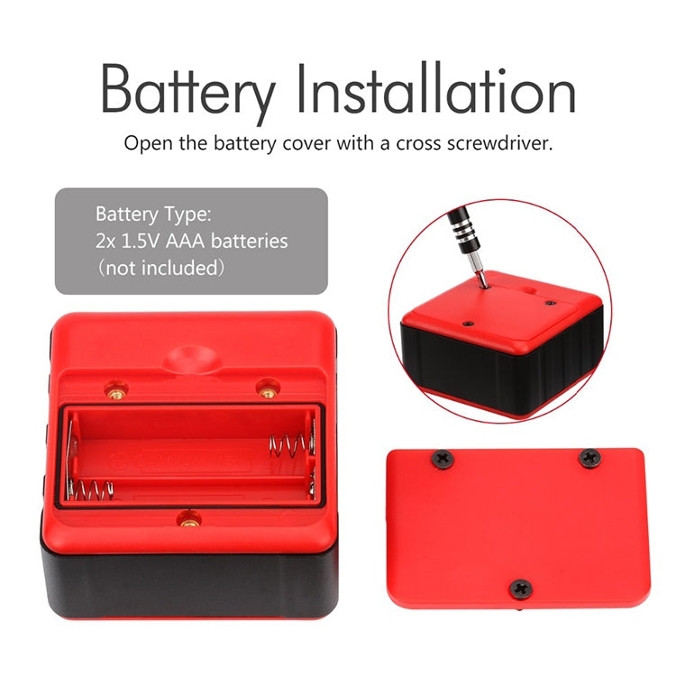 3 Button Mini Precision Magnetic Digital Tilt Box / Tilt Meter / Inclinometer(Red)