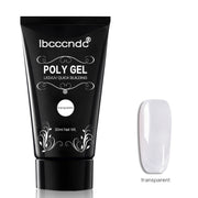 3 PCS Nail Acrylic Poly Gel Pink White Clear Crystal Builder Gel(Transparent)