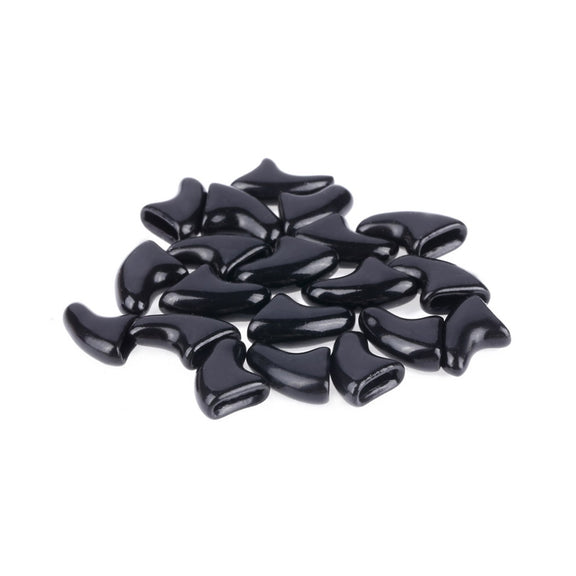 20 PCS Silicone Soft Cat Nail Caps / Cat Paw Claw / Pet Nail Protector/Cat Nail Cover, Size:L(Black)