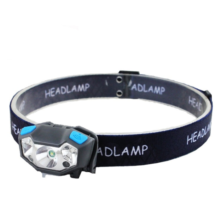 Usb Rechargeable Water-resistant Sensor Headlight Outdoor Fishing Light(Black)