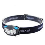 Usb Rechargeable Water-resistant Sensor Headlight Outdoor Fishing Light(Black)
