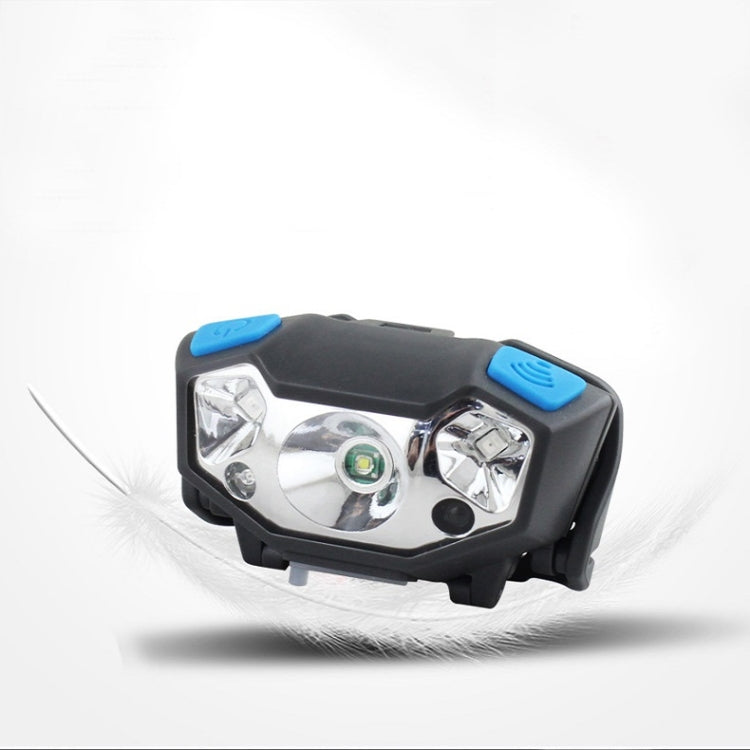 Usb Rechargeable Water-resistant Sensor Headlight Outdoor Fishing Light(Black)