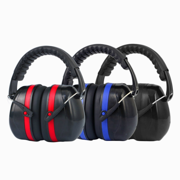 Soundproof Earmuffs Noise-Proof Sleep Earmuffs Industrial Protective Earmuffs Ear Caps(Red Black)