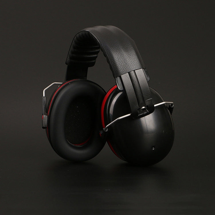 Soundproof Earmuffs Noise-Proof Sleep Earmuffs Industrial Protective Earmuffs Ear Caps(Red Black)