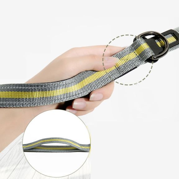 Dog Outdoor Anti-Scourge Traction Rope Nylon Reflective Elastic Stretch Dog Walking Rope( Green)