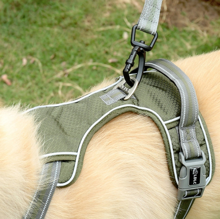 Dog Outdoor Anti-Scourge Traction Rope Nylon Reflective Elastic Stretch Dog Walking Rope( Green)