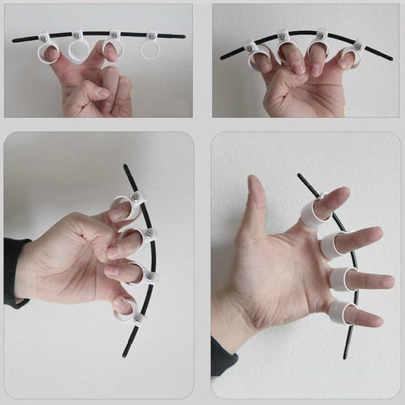 Four-finger Finger Expander Guitar Ukulele Piano Span Practice Finger  Cover, Specification:Standard Bold Edition(White)