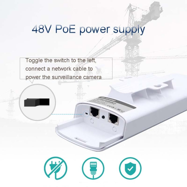 2 PCSCOMFAST E314n 300mbps Covers 5 Kilometers Wifi Base Station Wireless Bridge, Plug Type:US Plug