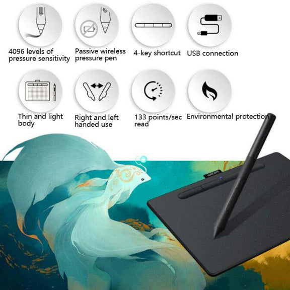 Wacom CTL-4100  Tablet Intuos Hand-Painted Board Computer Drawing Board Handwriting Board