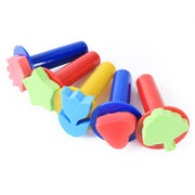 5 in 1 Children Painting Art DIY Brush Sponge Stamp(Long Handle)