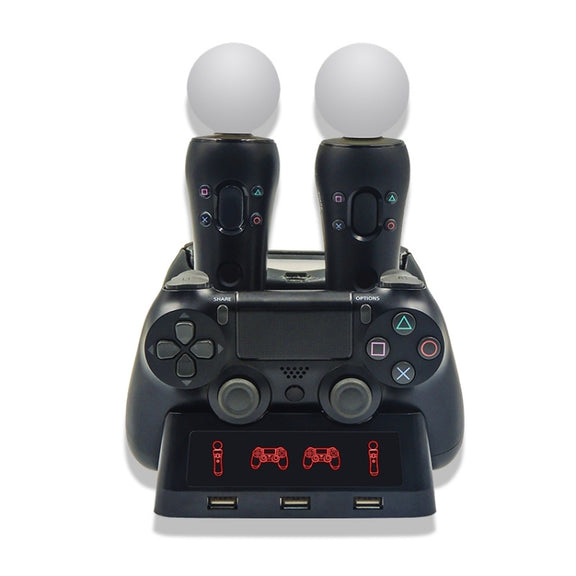 iPlay Gamepad Charger Multifunctional Charging Base For PS4 VR/PS VR/PS Move