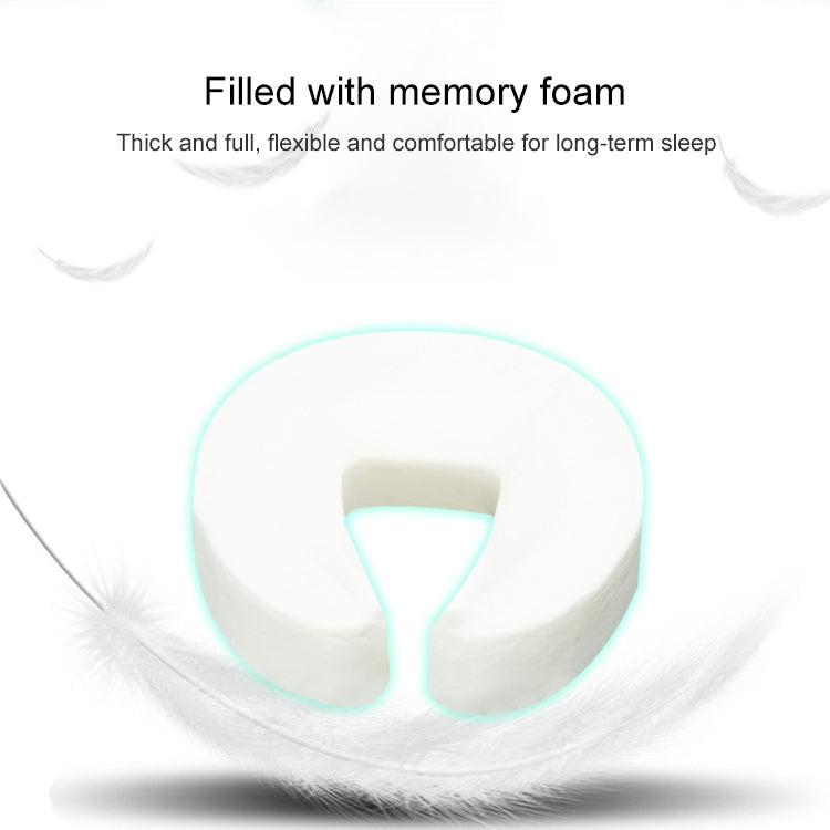 Adjustable Headrest Face Pillow Family Massage Beauty Cradle Rest Pad For Desk(Black Color)