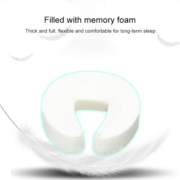 Adjustable Headrest Face Pillow Family Massage Beauty Cradle Rest Pad For Desk(Black Color)