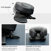 Adjustable Headrest Face Pillow Family Massage Beauty Cradle Rest Pad For Desk(Black Color)