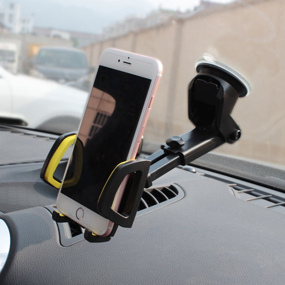 Car Phone Holder Car Air Outlet Mobile Phone Holder Suction Cup Navigation Instrument Panel General, Style:2 in 1(Blue)
