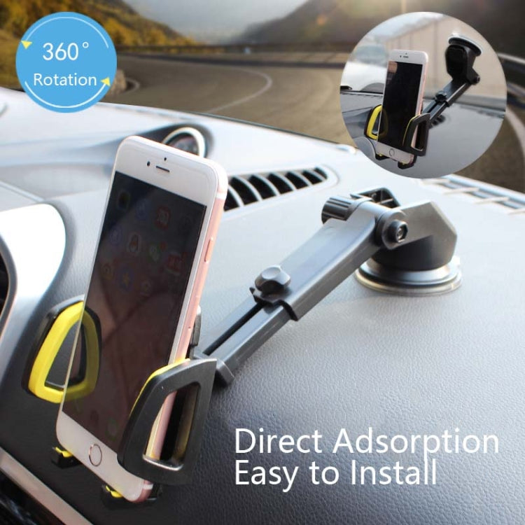 Car Phone Holder Car Air Outlet Mobile Phone Holder Suction Cup Navigation Instrument Panel General, Style:2 in 1(Gray)