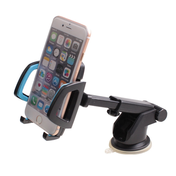 Car Phone Holder Car Air Outlet Mobile Phone Holder Suction Cup Navigation Instrument Panel General, Style:2 in 1(Blue)