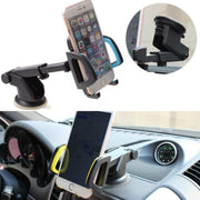 Car Phone Holder Car Air Outlet Mobile Phone Holder Suction Cup Navigation Instrument Panel General, Style:2 in 1(Blue)
