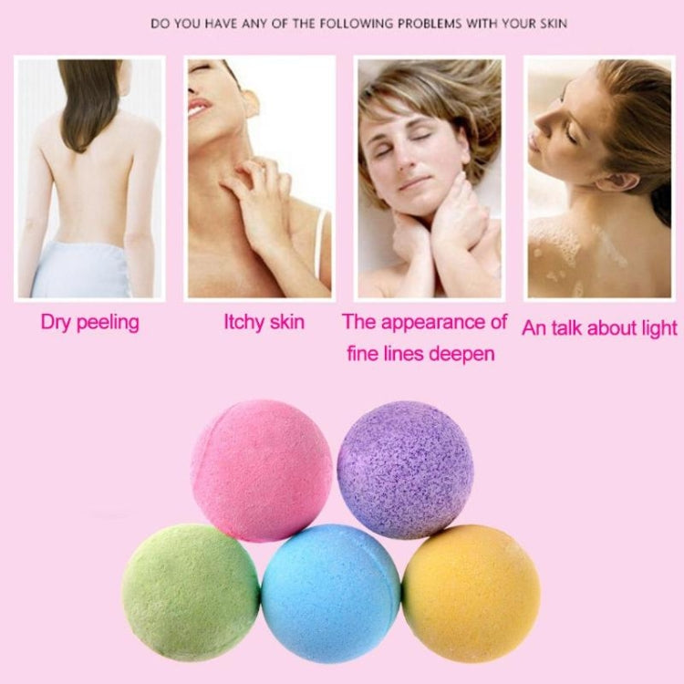 3 PCS 10g Natural Bubble Shower Bombs Ball Bath Salt Body Essential Oil Bath Ball(Yellow)