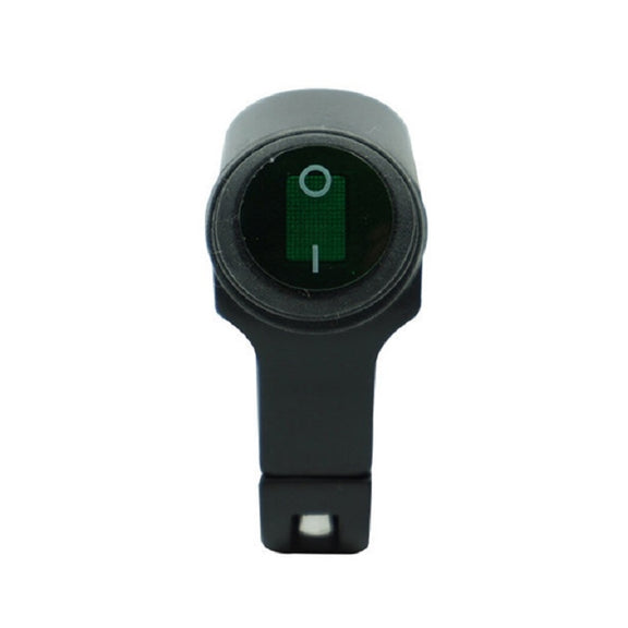 Motorcycle Aluminum Alloy Faucet LED Water-resistant Switch Accessories Headlight Switch(Green Light Black)