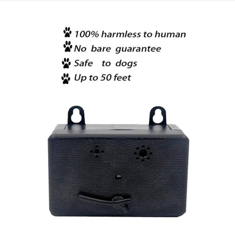 Ultrasonic Dog Repeller Pet Automatic Bark Stopper Dog Training Supplies, Specification: CSB19 (Battery Type)(Black)