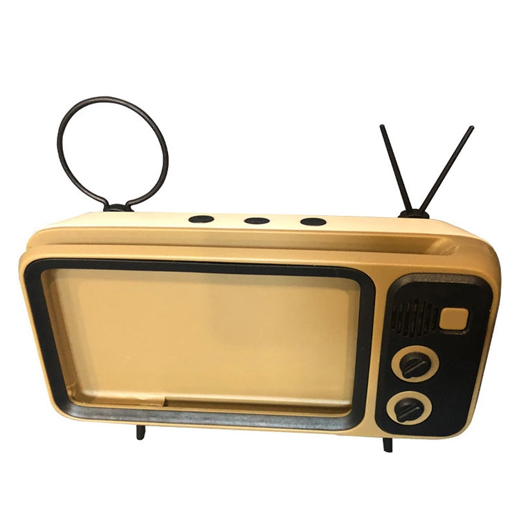 Q02 Retro Desktop Lazy Live TV Phone Holder for 4.7~6.2 inch Display Mobile Phone(Brown)