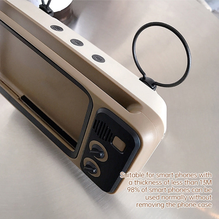 Q02 Retro Desktop Lazy Live TV Phone Holder for 4.7~6.2 inch Display Mobile Phone(Brown)