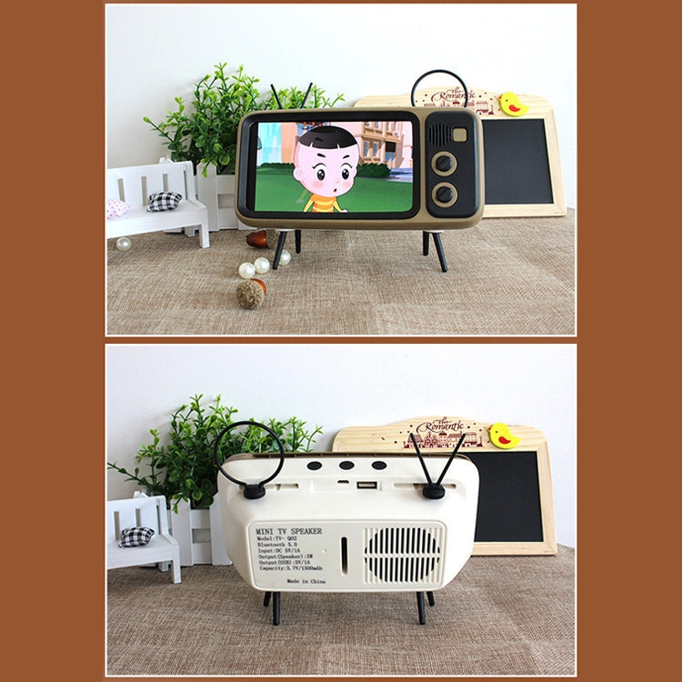 Q02 Retro Desktop Lazy Live TV Phone Holder for 4.7~6.2 inch Display Mobile Phone(Brown)