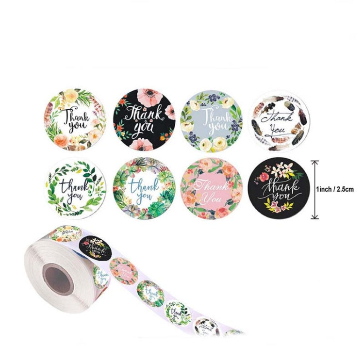 Roll Flower Decoration Thank You Seal Sticker Envelope Decoration Wedding Decoration, Size: 2.5cm/1inch(A-17)