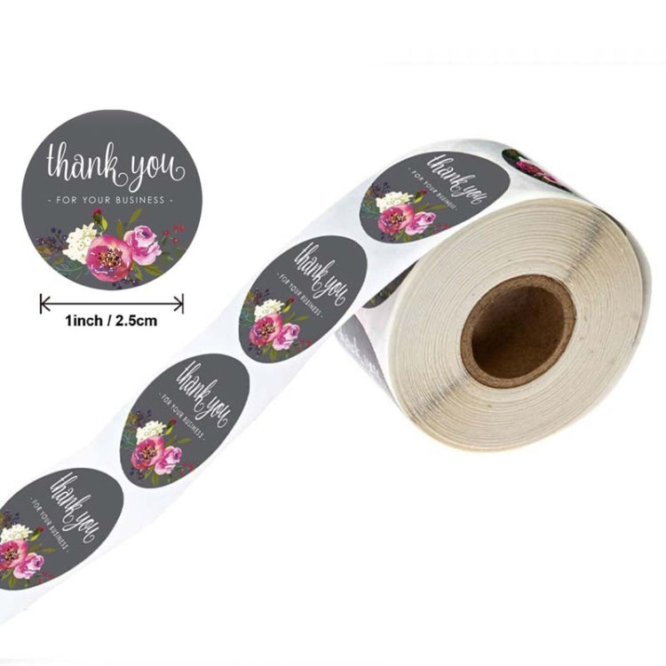 Roll Flower Decoration Thank You Seal Sticker Envelope Decoration Wedding Decoration, Size: 2.5cm/1inch(A-19)