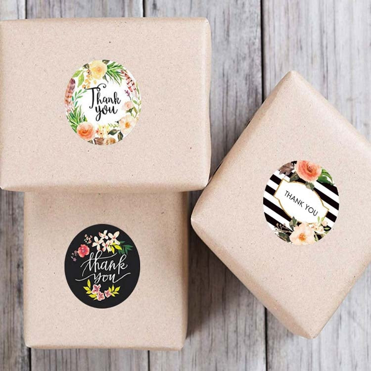 Roll Flower Decoration Thank You Seal Sticker Envelope Decoration Wedding Decoration, Size: 2.5cm/1inch(A-17)