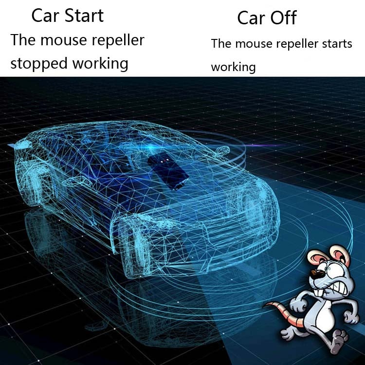 Ultrasonic Car Repeller Car Engine Compartment Electronic Repeller Micro-Light Wave Insect Repellent, Specification: Universal (Black)