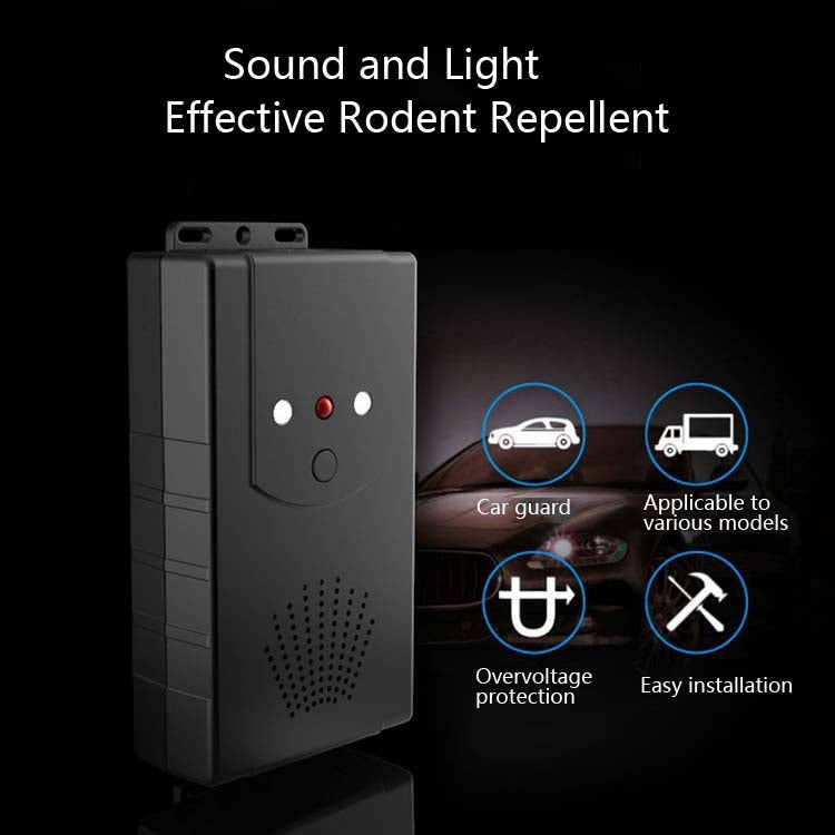 Ultrasonic Car Repeller Car Engine Compartment Electronic Repeller Micro-Light Wave Insect Repellent, Specification: Universal (Black)