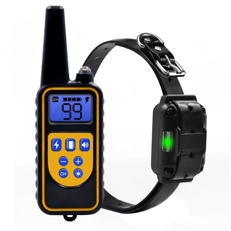 Bark Stopper Dog Training Device Dog Collar with Electric Shock Vibration Warning(EU Plug)