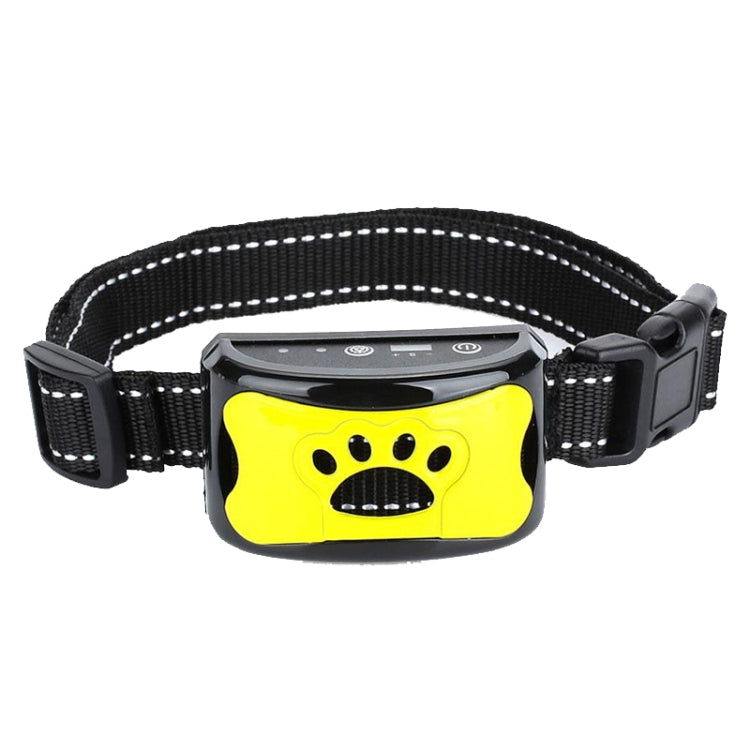 Rechargeable Water-resistant Intelligent Identification Automatic Lock Bark Stop(Lemon Yellow)