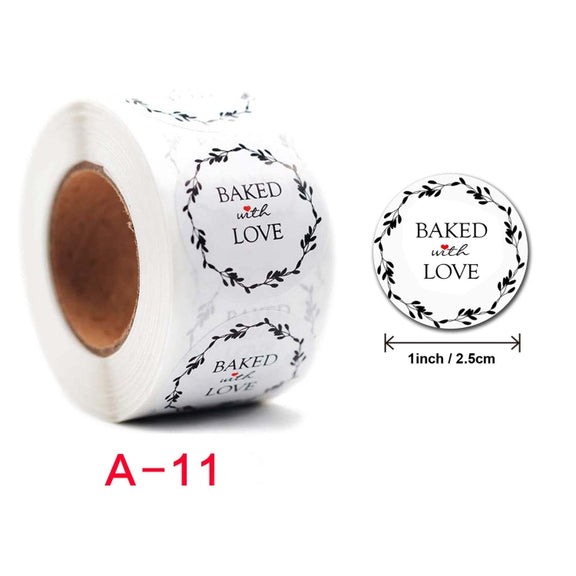 Roll Seal Stickers Thank You  Stickers  Wedding Decoration Stickers Label, Size: 2.5cm/1inch(A-11)