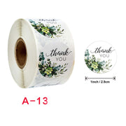Roll Flower Thank You Sticker Birthday Party Wedding Decoration, Size: 2.5cm/1inch(A-13)