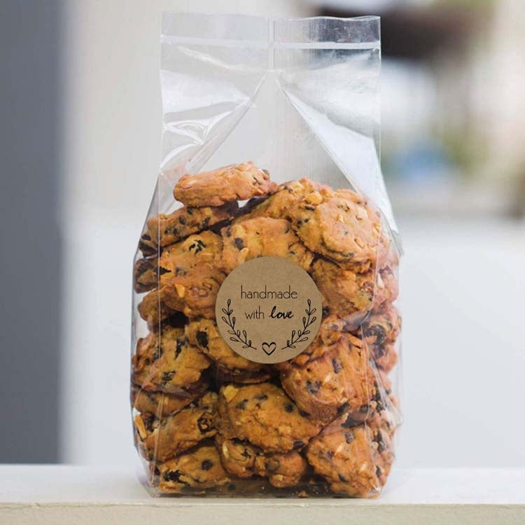 Kraft Paper Sealing Stickers Handmade Baking Labels Holiday Gift Packaging Decoration, Size: 2.5cm/1inch(B-05)