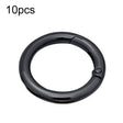 10pcs Zinc Alloy Spring Ring Metal Open Bag Webbing Keychain, Size:Half-inch Black - Key Rings by PMC TechLife | Online Shopping South Africa | PMC TechLife