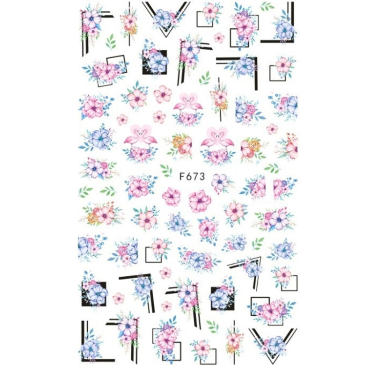 10pcs 3D Adhesive Butterfly Retro Rose Color Nail Art Sticker(F-673)