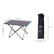 Outdoor Aluminum Alloy Folding Table Camping Picnic Portable Folding Table Barbecue Table Stall Small Dining Table, Size:Large