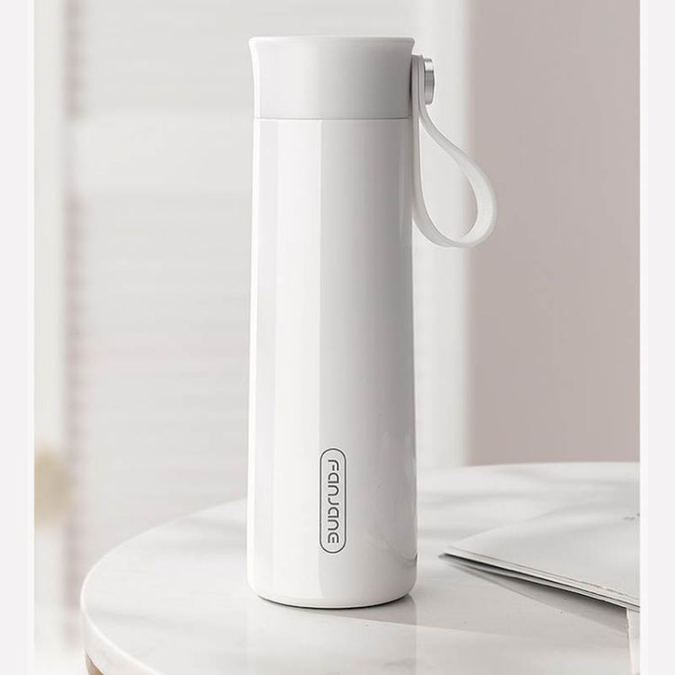 FANJANE Reminder Drinking Smart Thermos Cup(White)