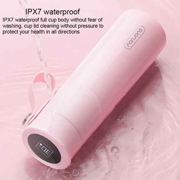 FANJANE Reminder Drinking Smart Thermos Cup(White)