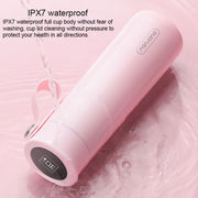 FANJANE Reminder Drinking Smart Thermos Cup(Yellow)