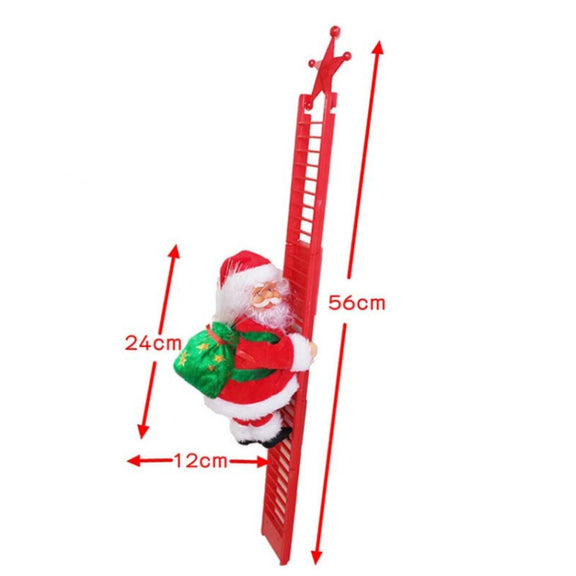 Electric Santa Claus Toy Christmas Children Gift Decoration, Specification: Red Ladder