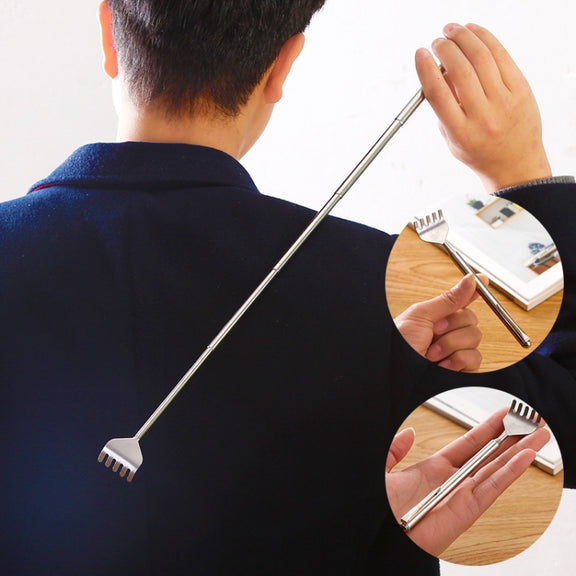 2 PCS Extendable Back Scratcher Stainless Steel Telescopic Anti Itch Claw Massager Extender