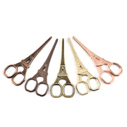 Stainless Steel Eiffel Tower Scissors Handmade Thread Tea Bag Scissors(Rose Gold)