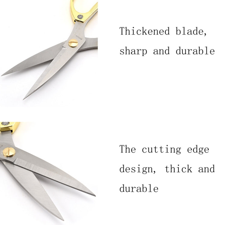 K82 Stainless Steel Alloy Scissors Multifunctional Household Powerful Diamond Scissors(Silver)